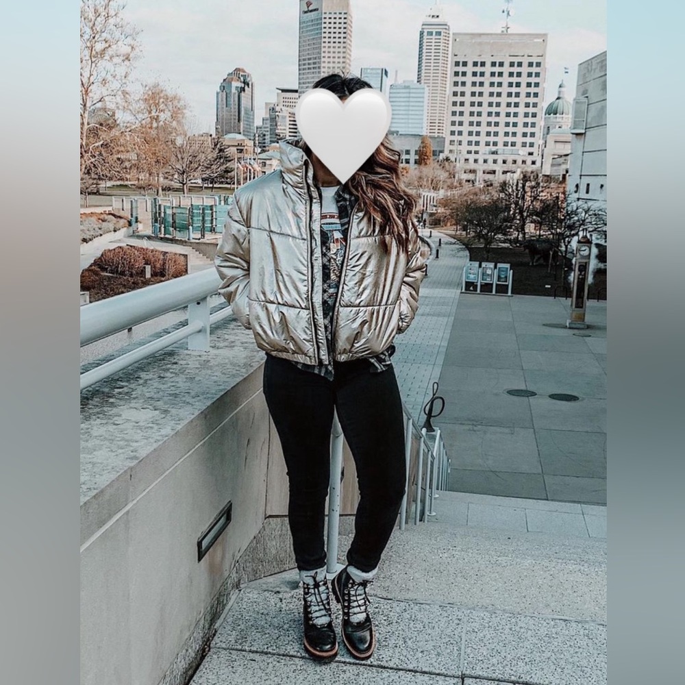 Wild Fable Puffer Jacket - Metallic